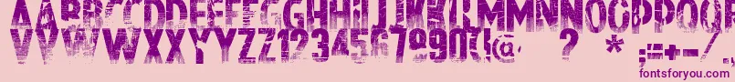 Nowharehouse Font – Purple Fonts on Pink Background