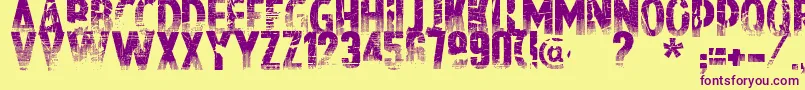 Nowharehouse Font – Purple Fonts on Yellow Background