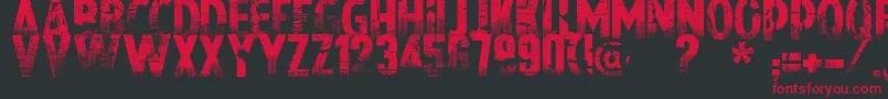 Nowharehouse Font – Red Fonts on Black Background