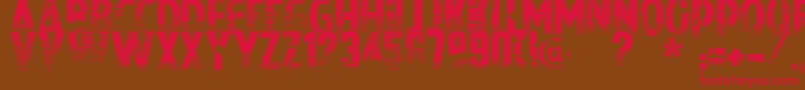 Nowharehouse Font – Red Fonts on Brown Background