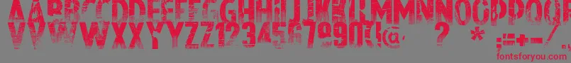 Nowharehouse-Schriftart – Rote Schriften auf grauem Hintergrund