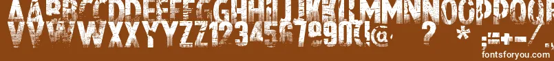 Nowharehouse Font – White Fonts on Brown Background