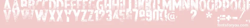 Nowharehouse Font – White Fonts on Pink Background