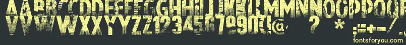 Nowharehouse Font – Yellow Fonts on Black Background