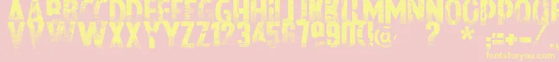 Шрифт Nowharehouse – жёлтые шрифты на розовом фоне