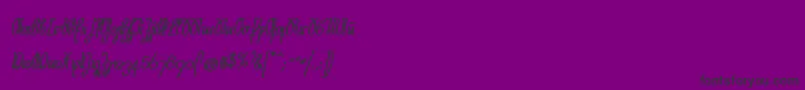 NeueRudelskopfStarkSchraeg Font – Black Fonts on Purple Background