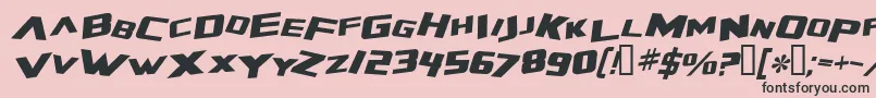 ZeroGravityExtendedItalic Font – Black Fonts on Pink Background