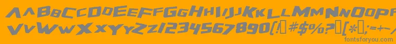 ZeroGravityExtendedItalic Font – Gray Fonts on Orange Background