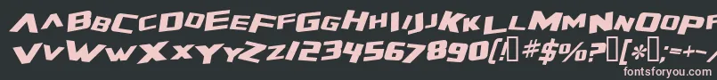 ZeroGravityExtendedItalic Font – Pink Fonts on Black Background