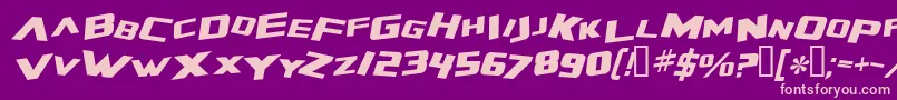 ZeroGravityExtendedItalic Font – Pink Fonts on Purple Background