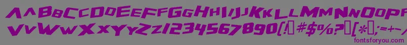 ZeroGravityExtendedItalic Font – Purple Fonts on Gray Background