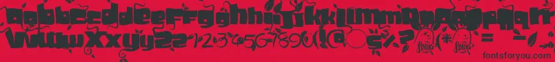 Soupleaf Font – Black Fonts on Red Background