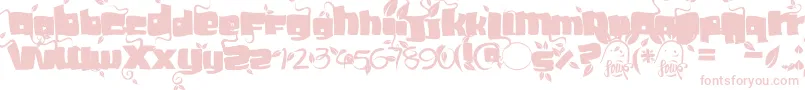 Czcionka Soupleaf – różowe czcionki