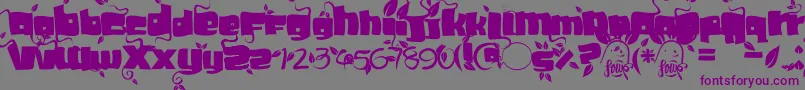 Soupleaf Font – Purple Fonts on Gray Background