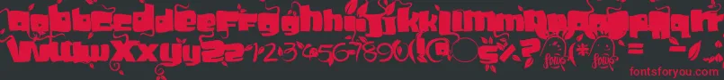 Soupleaf-Schriftart – Rote Schriften auf schwarzem Hintergrund