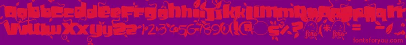Soupleaf Font – Red Fonts on Purple Background