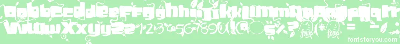 Soupleaf-Schriftart – Weiße Schriften auf grünem Hintergrund