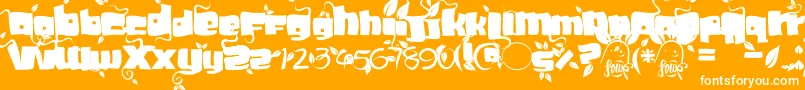 Soupleaf Font – White Fonts on Orange Background