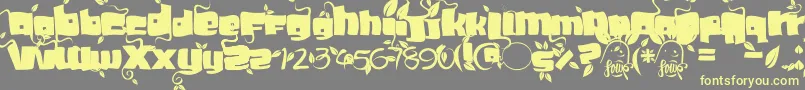 Soupleaf Font – Yellow Fonts on Gray Background