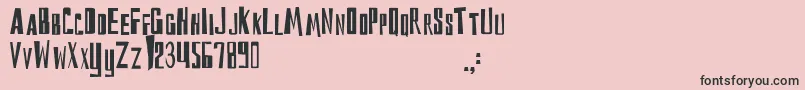 DsReckoningCyr Font – Black Fonts on Pink Background