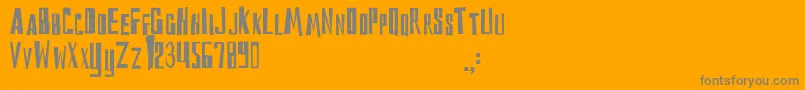 DsReckoningCyr Font – Gray Fonts on Orange Background