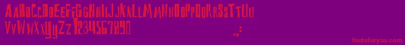 DsReckoningCyr Font – Red Fonts on Purple Background