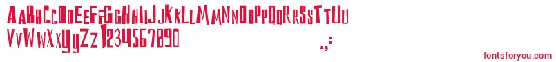 DsReckoningCyr Font – Red Fonts on White Background