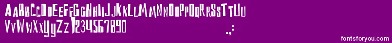 DsReckoningCyr Font – White Fonts on Purple Background