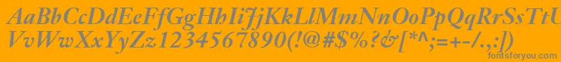 JansonTextLt76BoldItalic Font – Gray Fonts on Orange Background