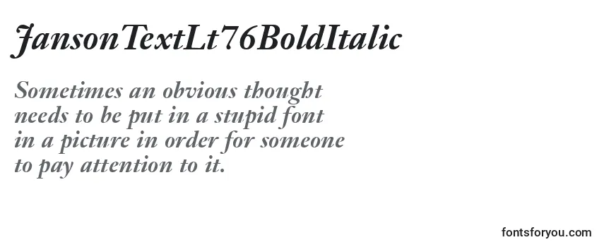 フォントJansonTextLt76BoldItalic