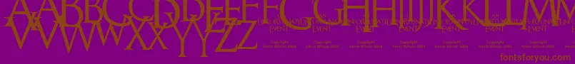 AnUnfortunateEvent Font – Brown Fonts on Purple Background