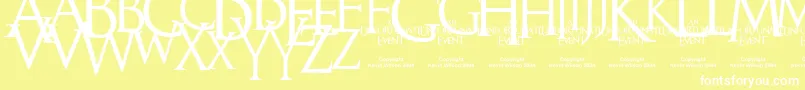 AnUnfortunateEvent Font – White Fonts on Yellow Background
