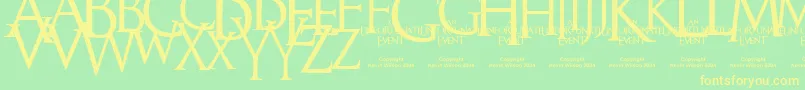 AnUnfortunateEvent Font – Yellow Fonts on Green Background