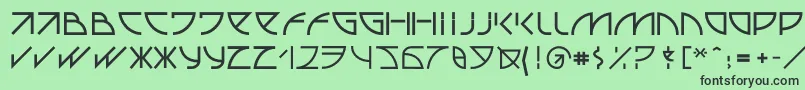 Uubastraight-fontti – mustat fontit vihreällä taustalla