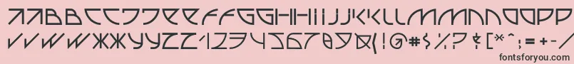 Шрифт Uubastraight – чёрные шрифты на розовом фоне
