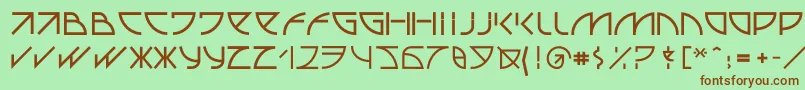 Uubastraight Font – Brown Fonts on Green Background