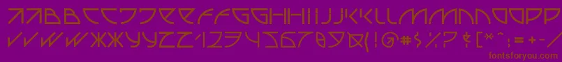 Uubastraight-fontti – ruskeat fontit violetilla taustalla