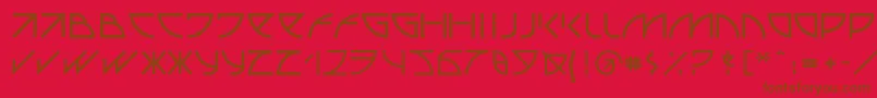 Czcionka Uubastraight – brązowe czcionki na czerwonym tle