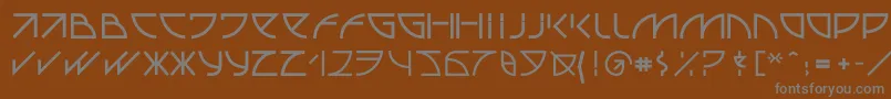 Uubastraight Font – Gray Fonts on Brown Background