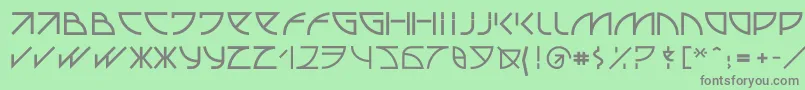 Uubastraight Font – Gray Fonts on Green Background