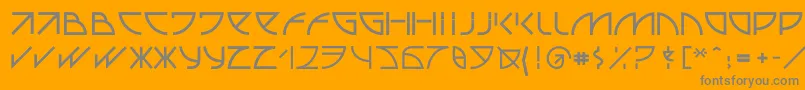 Uubastraight Font – Gray Fonts on Orange Background