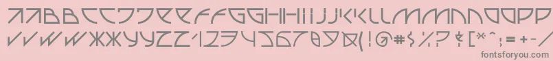 Uubastraight-Schriftart – Graue Schriften auf rosa Hintergrund