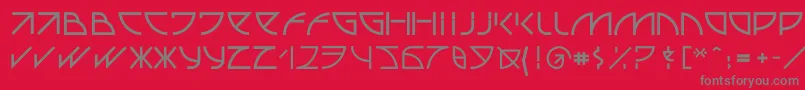 Uubastraight Font – Gray Fonts on Red Background