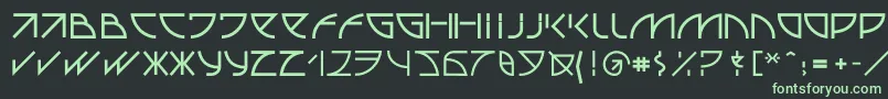 Uubastraight Font – Green Fonts on Black Background