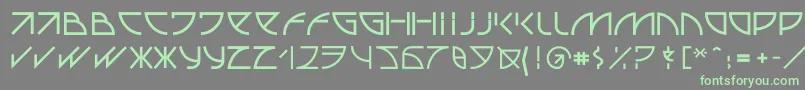 Uubastraight-Schriftart – Grüne Schriften auf grauem Hintergrund