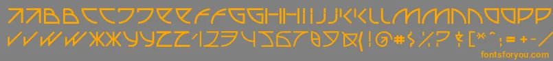 Uubastraight Font – Orange Fonts on Gray Background