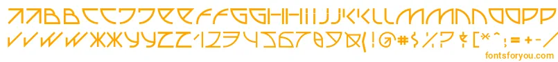 Uubastraight-Schriftart – Orangefarbene Schriften
