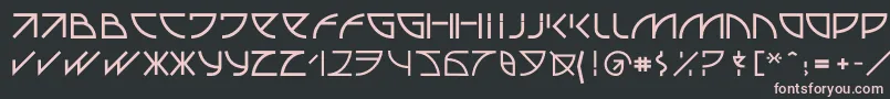 Uubastraight-fontti – vaaleanpunaiset fontit mustalla taustalla
