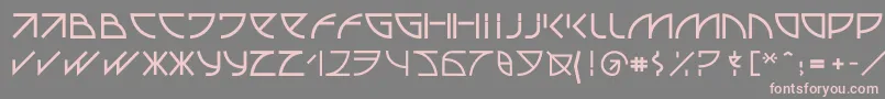 Uubastraight-fontti – vaaleanpunaiset fontit harmaalla taustalla