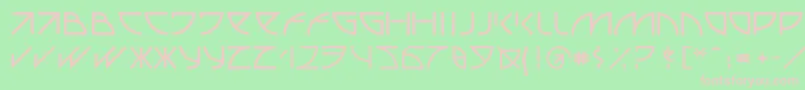 フォントUubastraight – 緑の背景にピンクのフォント